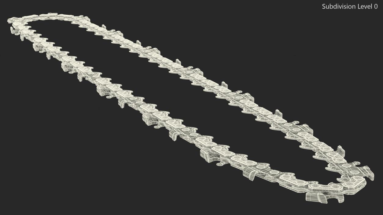 3D Chainsaw Steel Chain Tension model