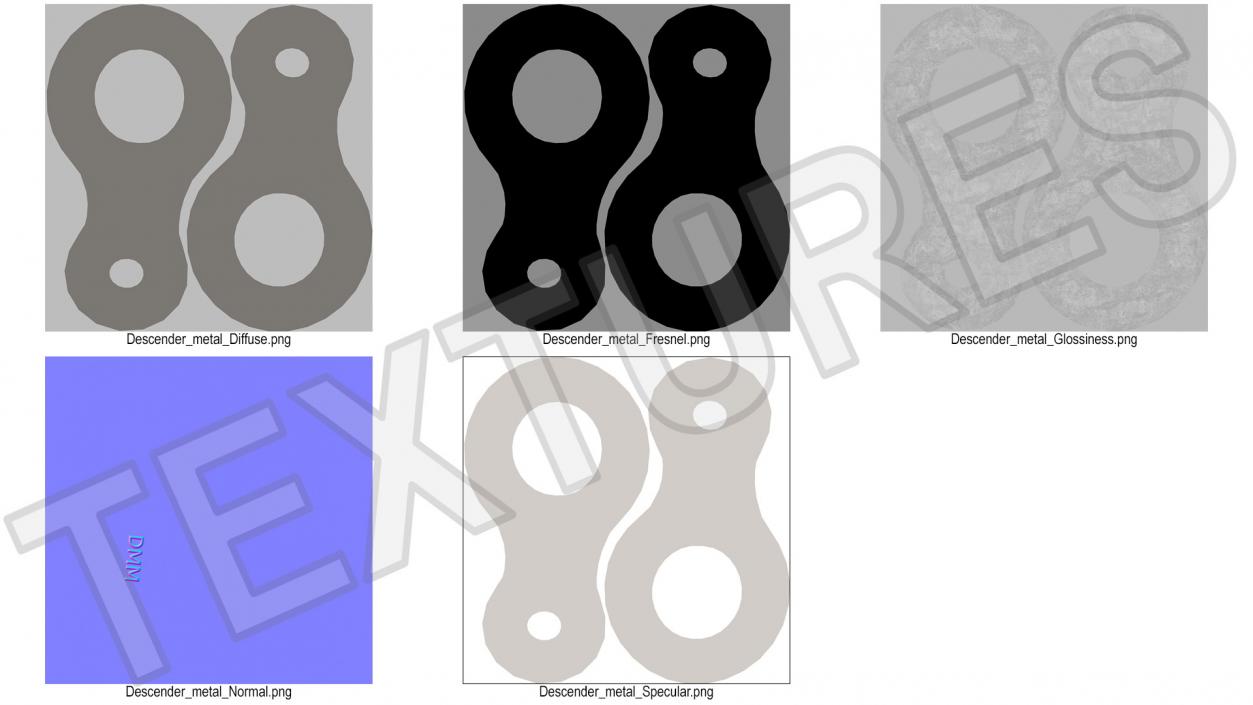 Standart Figure 8 Descender DMM Steel 3D