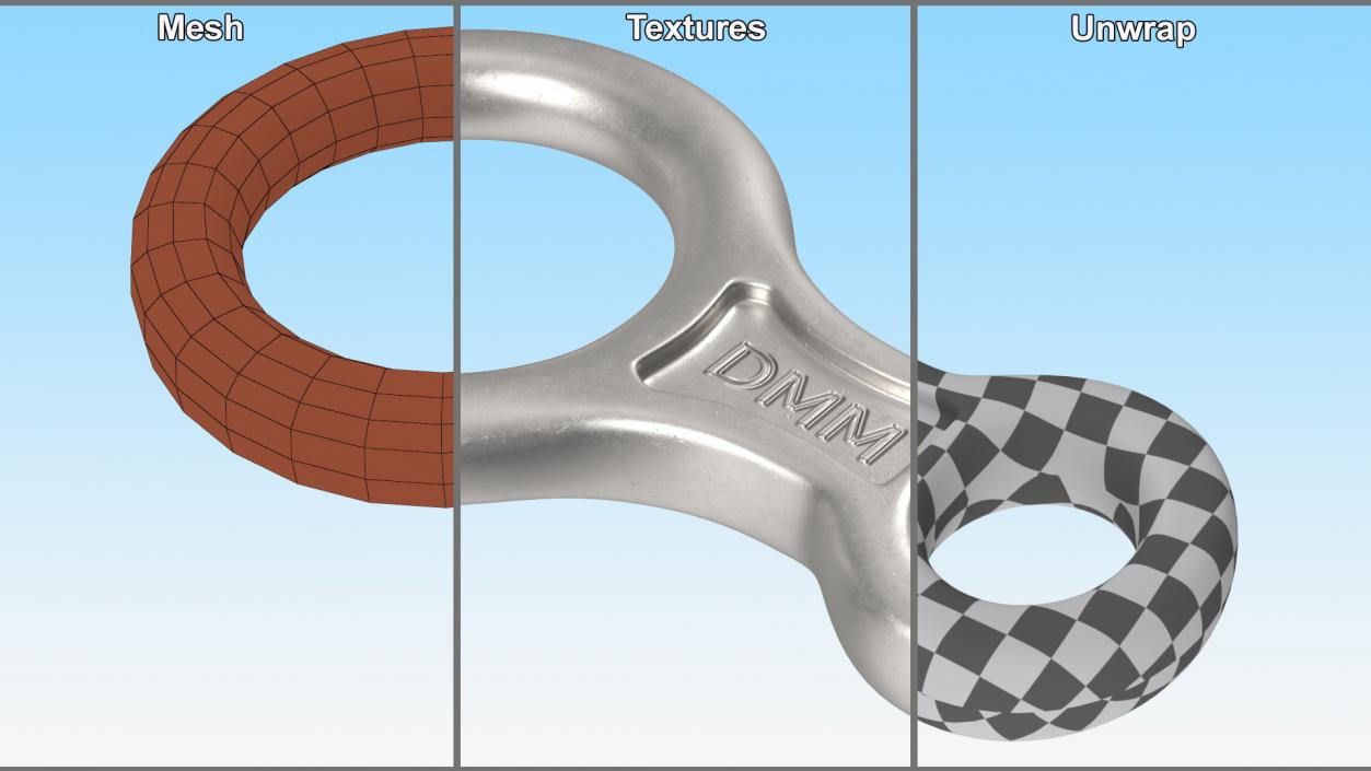 Standart Figure 8 Descender DMM Steel 3D