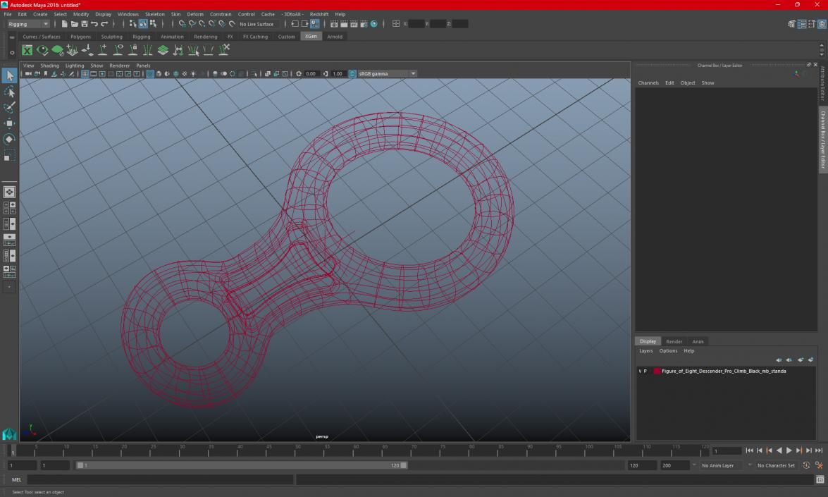 Standart Figure 8 Descender DMM Steel 3D