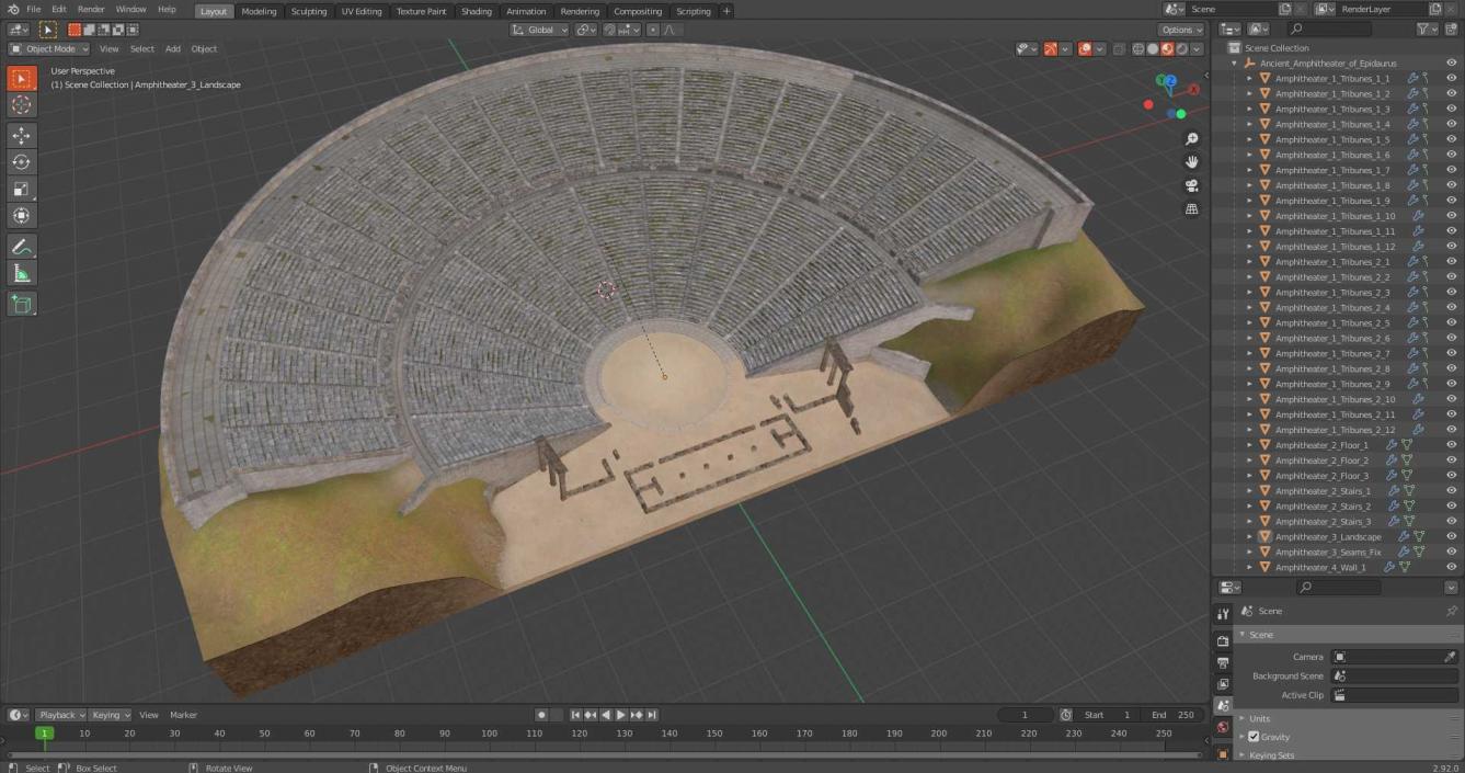 3D Ancient Amphitheater of Epidaurus model