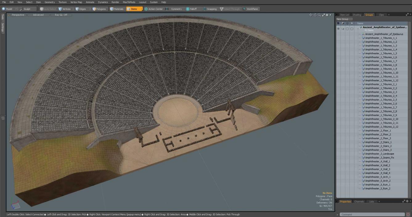 3D Ancient Amphitheater of Epidaurus model