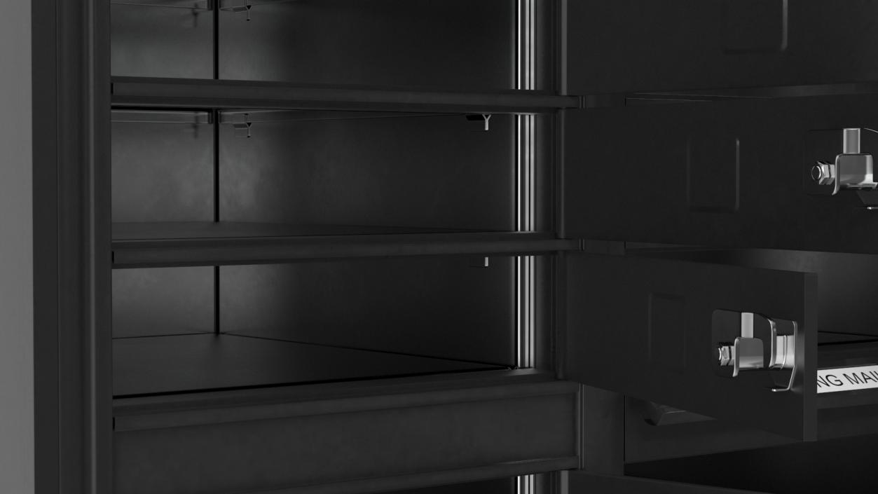 3D Black Sixteen Door Parcel Cluster Mailbox