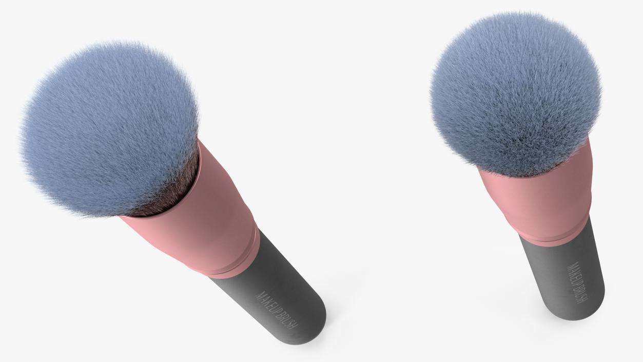 Round and Face Flat Brush Fur 3D model