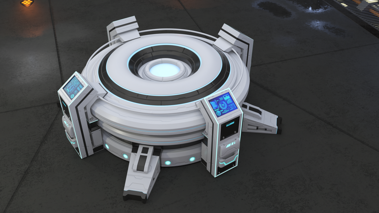 Futuristic Control Panel for Planet Exploration 3D