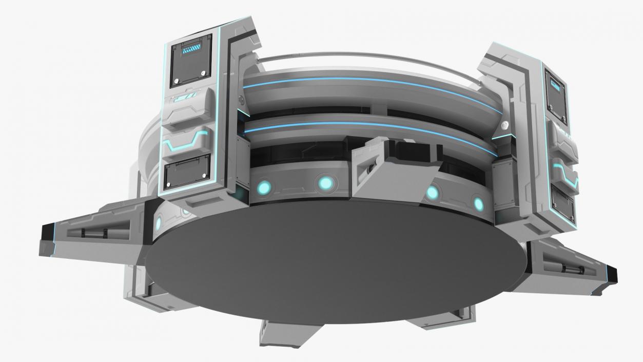 Futuristic Control Panel for Planet Exploration 3D