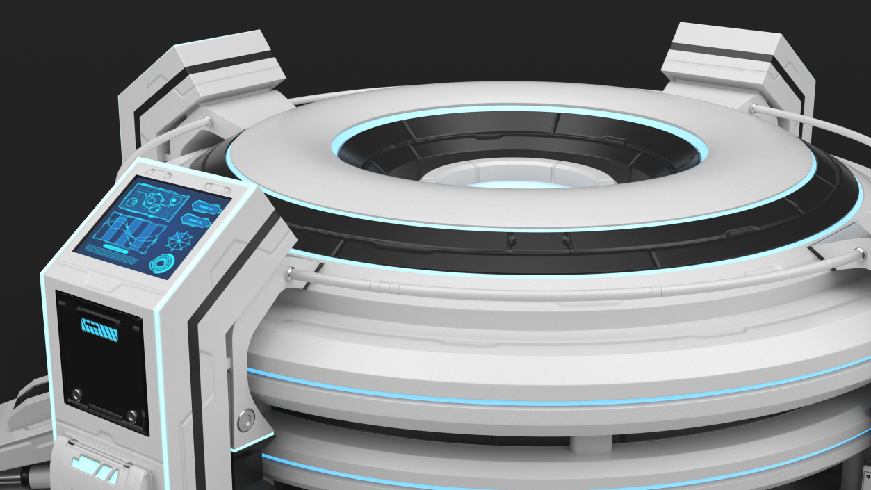 Futuristic Control Panel for Planet Exploration 3D