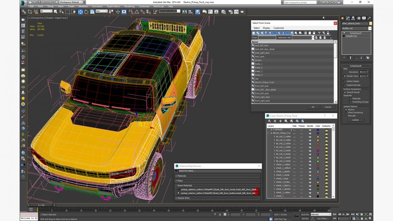 3D Electric Pickup Truck 2 model