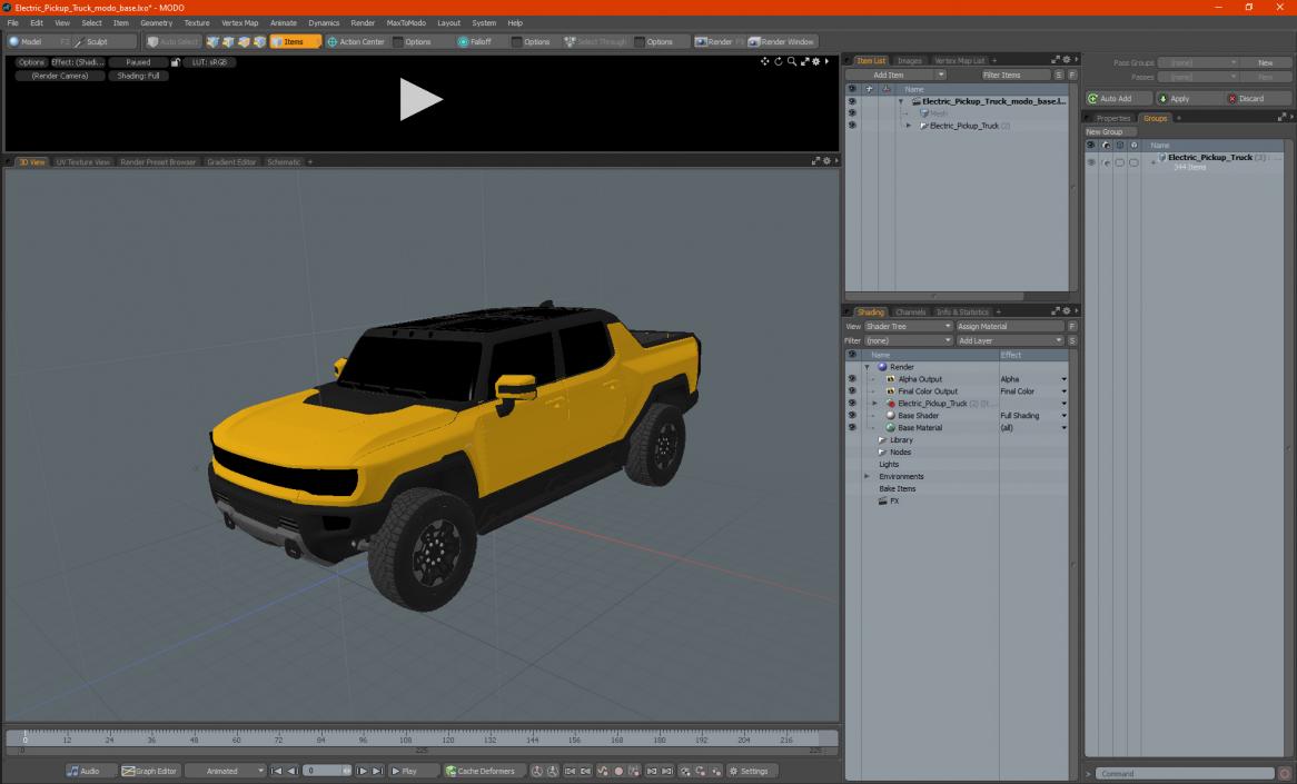 3D Electric Pickup Truck 2 model