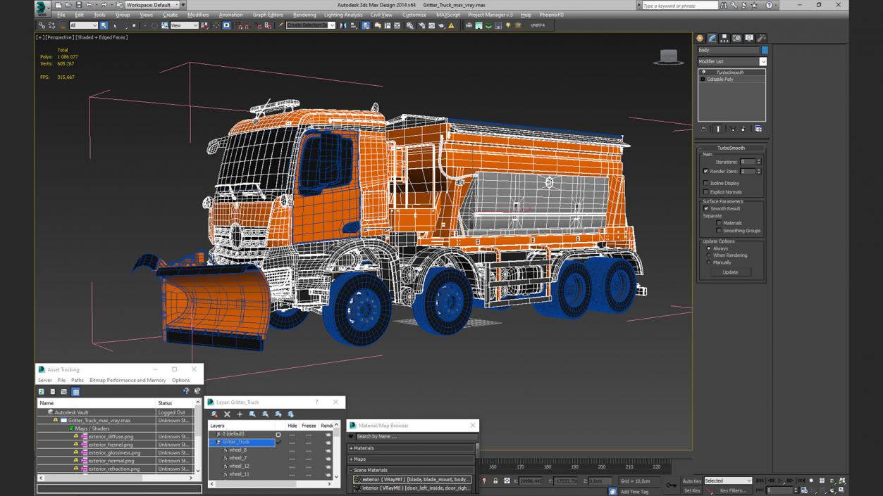 3D Gritter Truck model