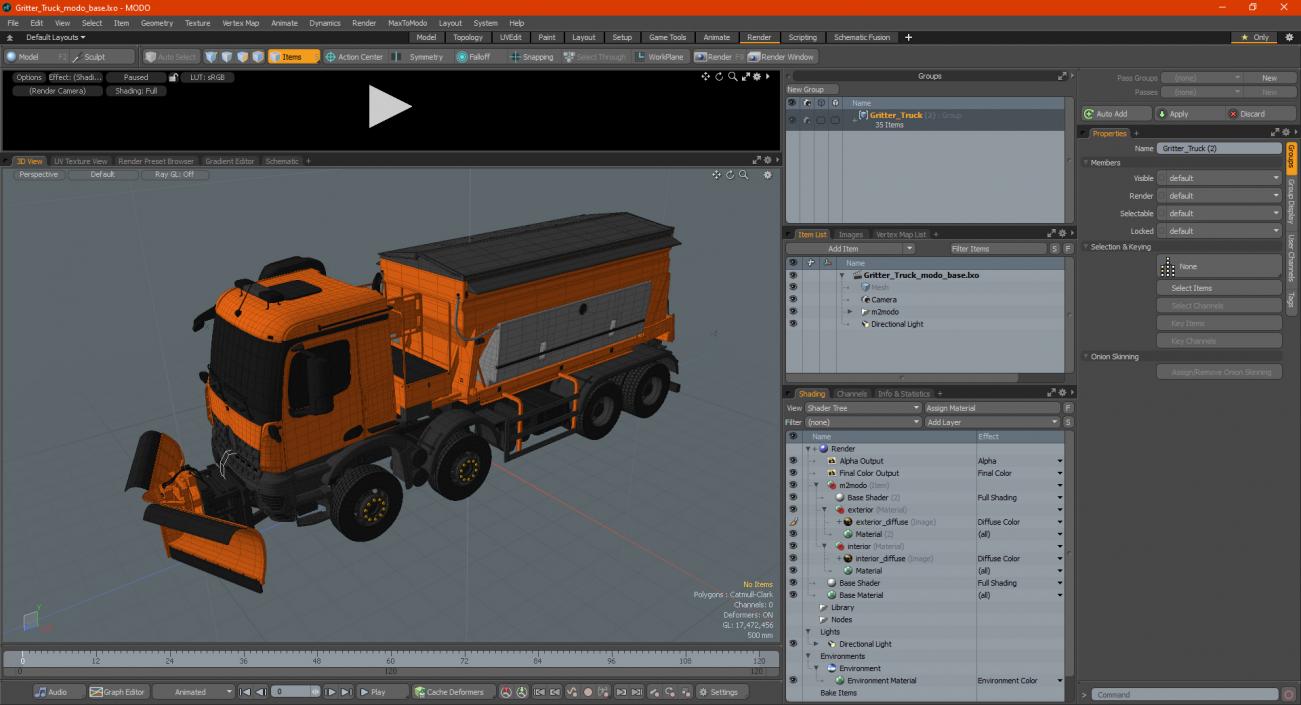 3D Gritter Truck model