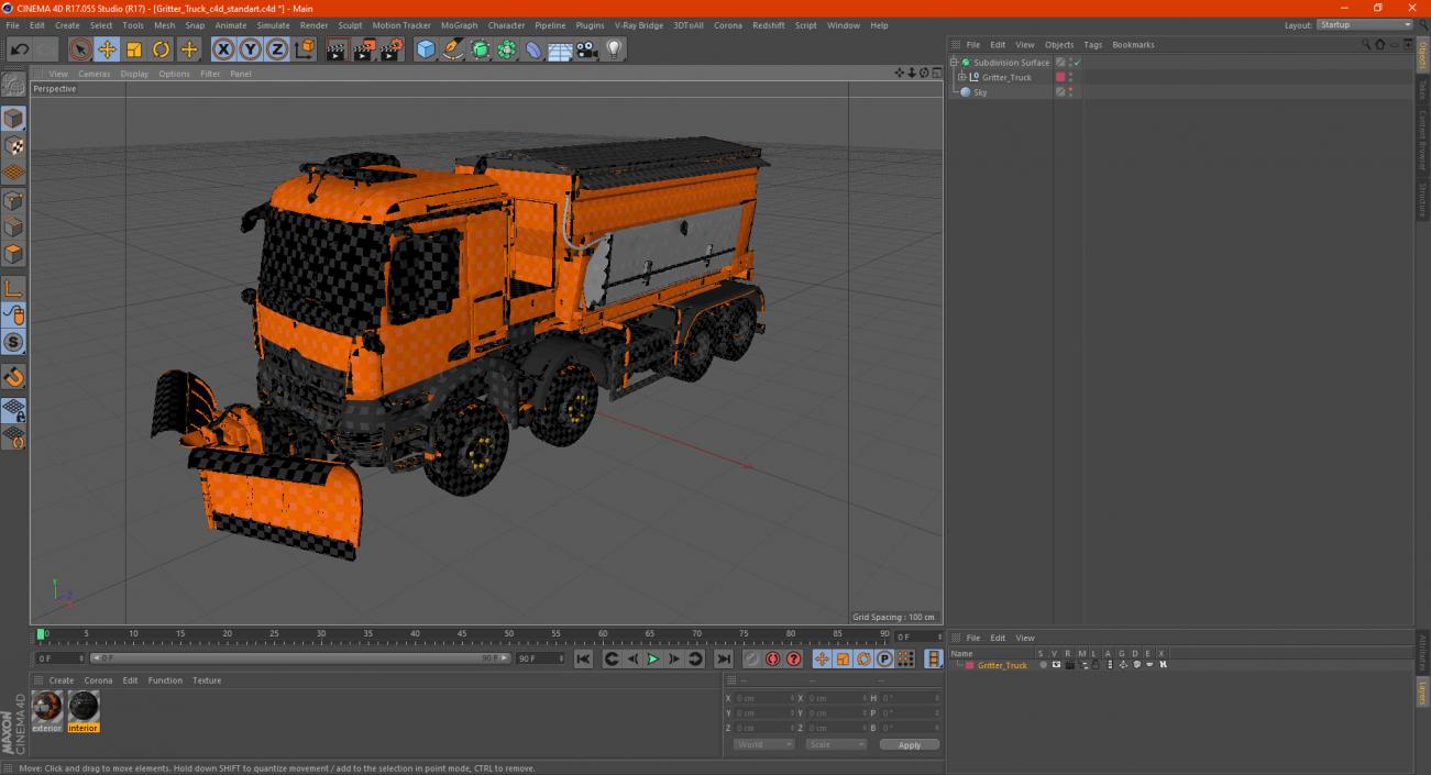 3D Gritter Truck model