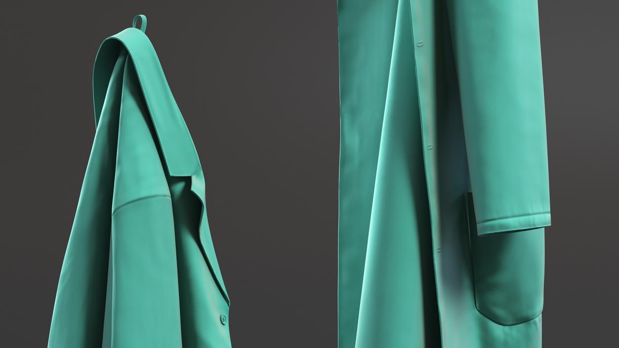 Green Hanging Lab Coat 3D