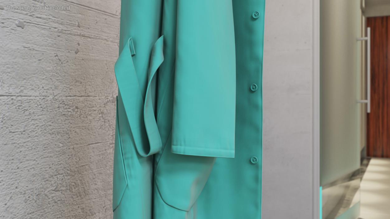 Green Hanging Lab Coat 3D