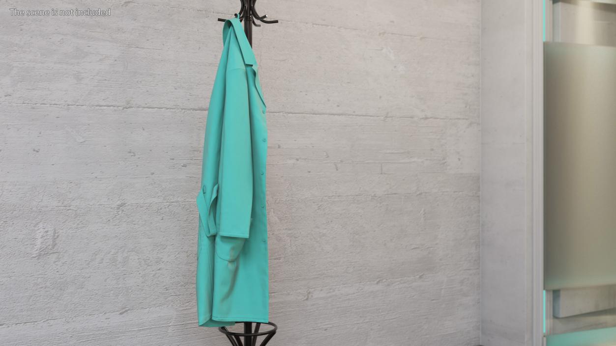 Green Hanging Lab Coat 3D