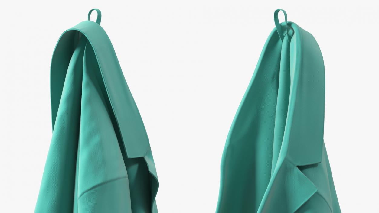 Green Hanging Lab Coat 3D