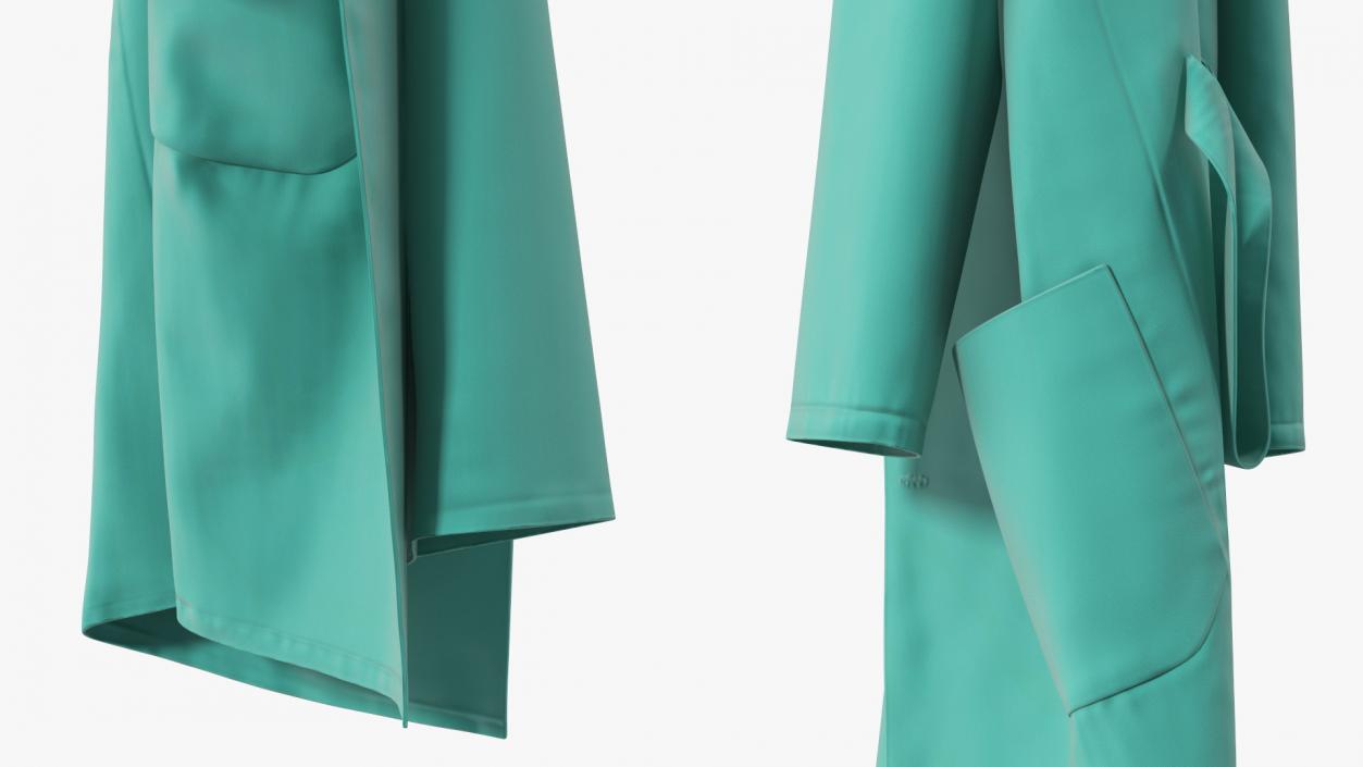 Green Hanging Lab Coat 3D