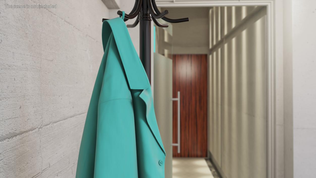 Green Hanging Lab Coat 3D