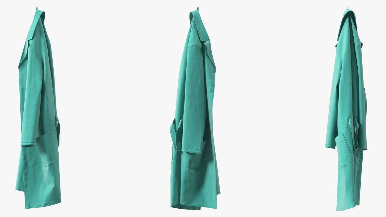 Green Hanging Lab Coat 3D