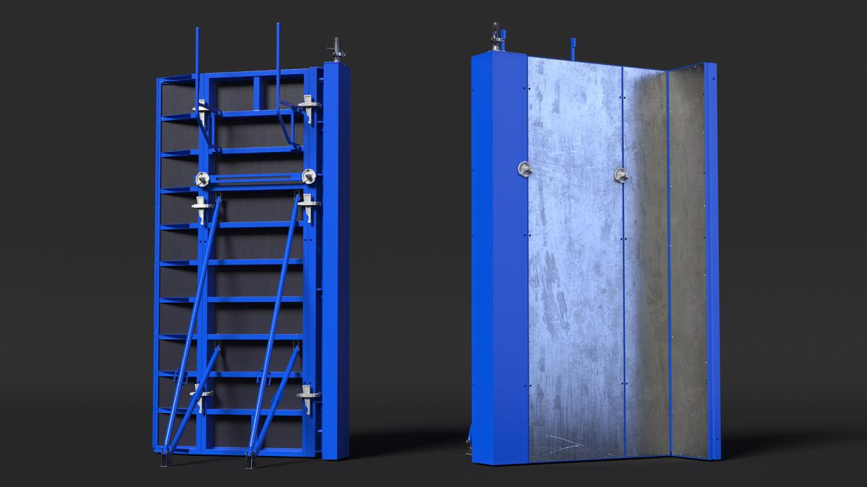 3D Construction Formwork Blue