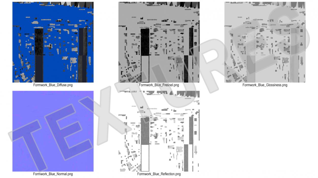 3D Construction Formwork Blue