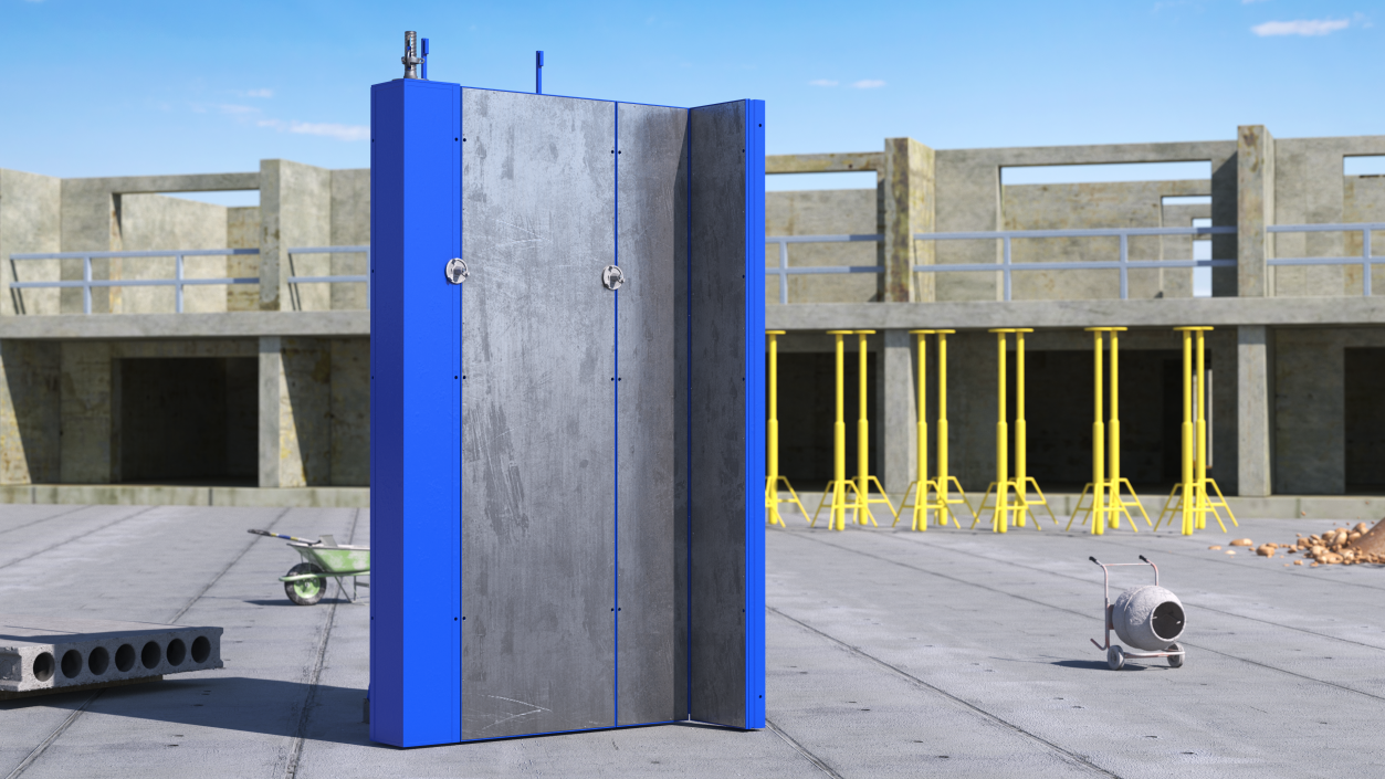 3D Construction Formwork Blue