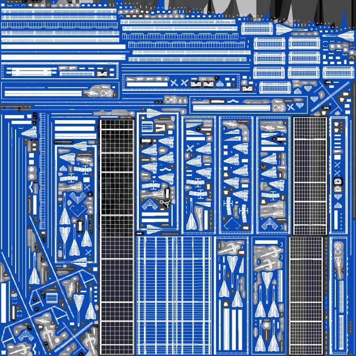 3D Construction Formwork Blue