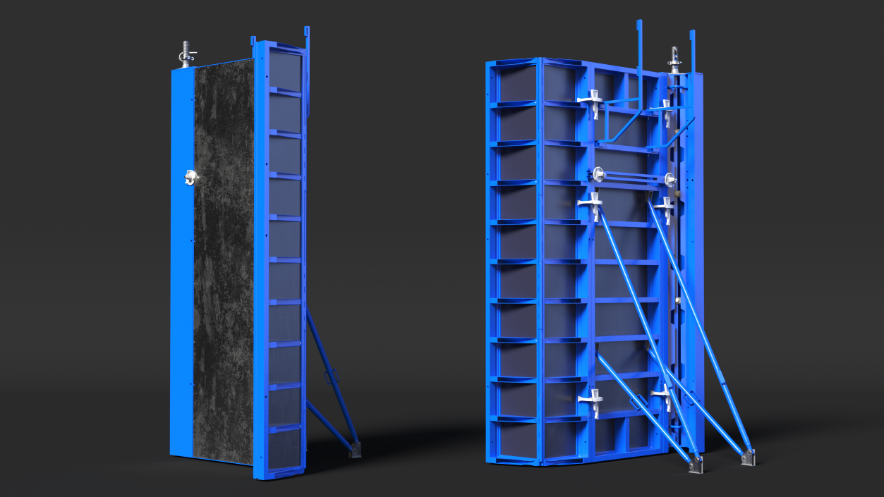 3D Construction Formwork Blue