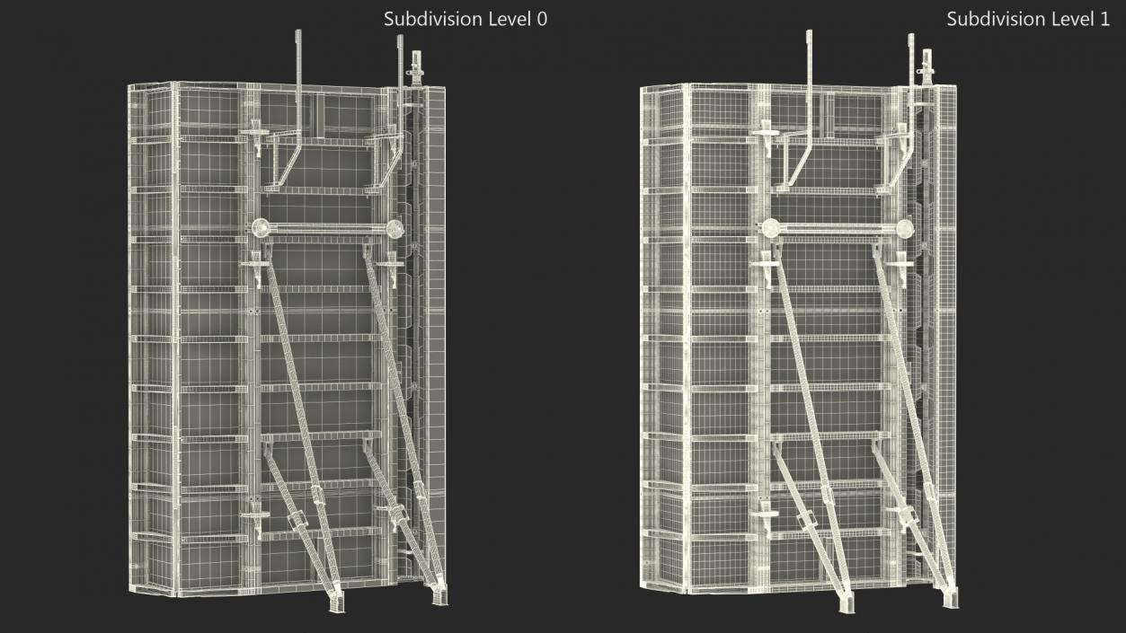 3D Construction Formwork Blue