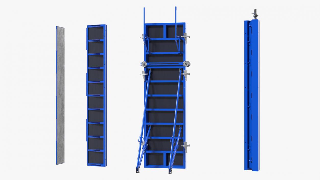 3D Construction Formwork Blue