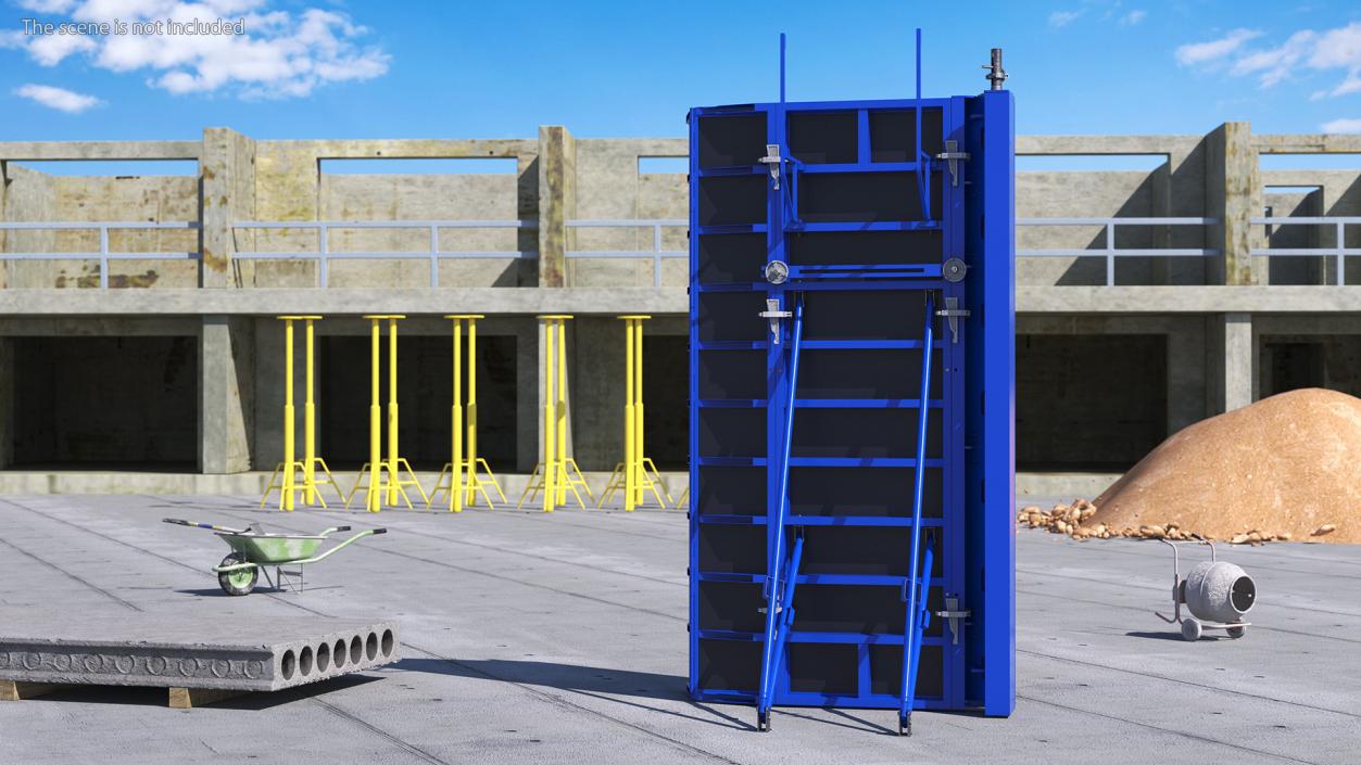 3D Construction Formwork Blue