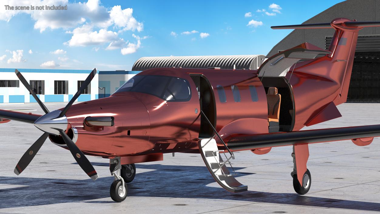 Turboprop Business Aircraft Rigged 3D model