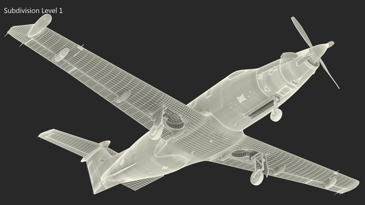 Turboprop Business Aircraft Rigged 3D model