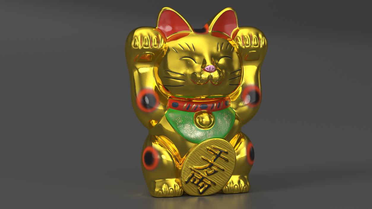 3D model Maneki Neko Lucky Cat Figurine