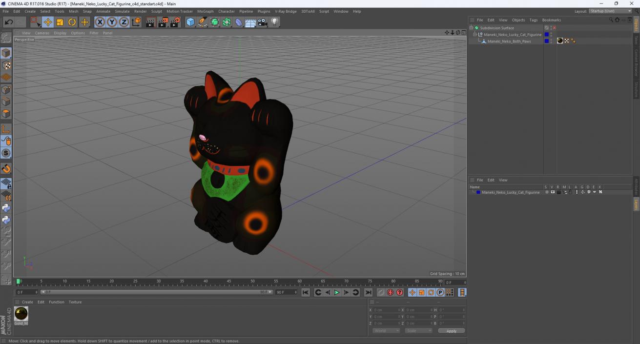 3D model Maneki Neko Lucky Cat Figurine