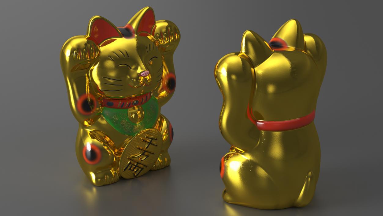 3D model Maneki Neko Lucky Cat Figurine