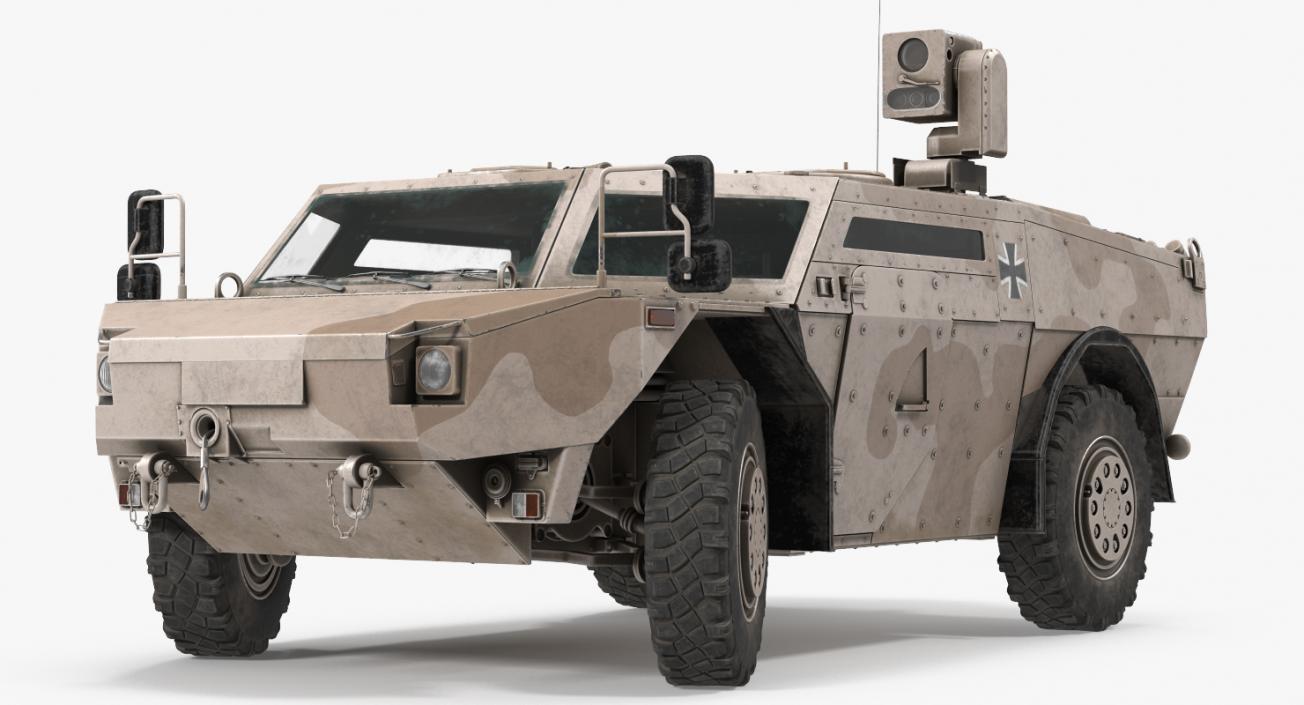 3D Fennek KMW 4x4 Armoured Vehicle