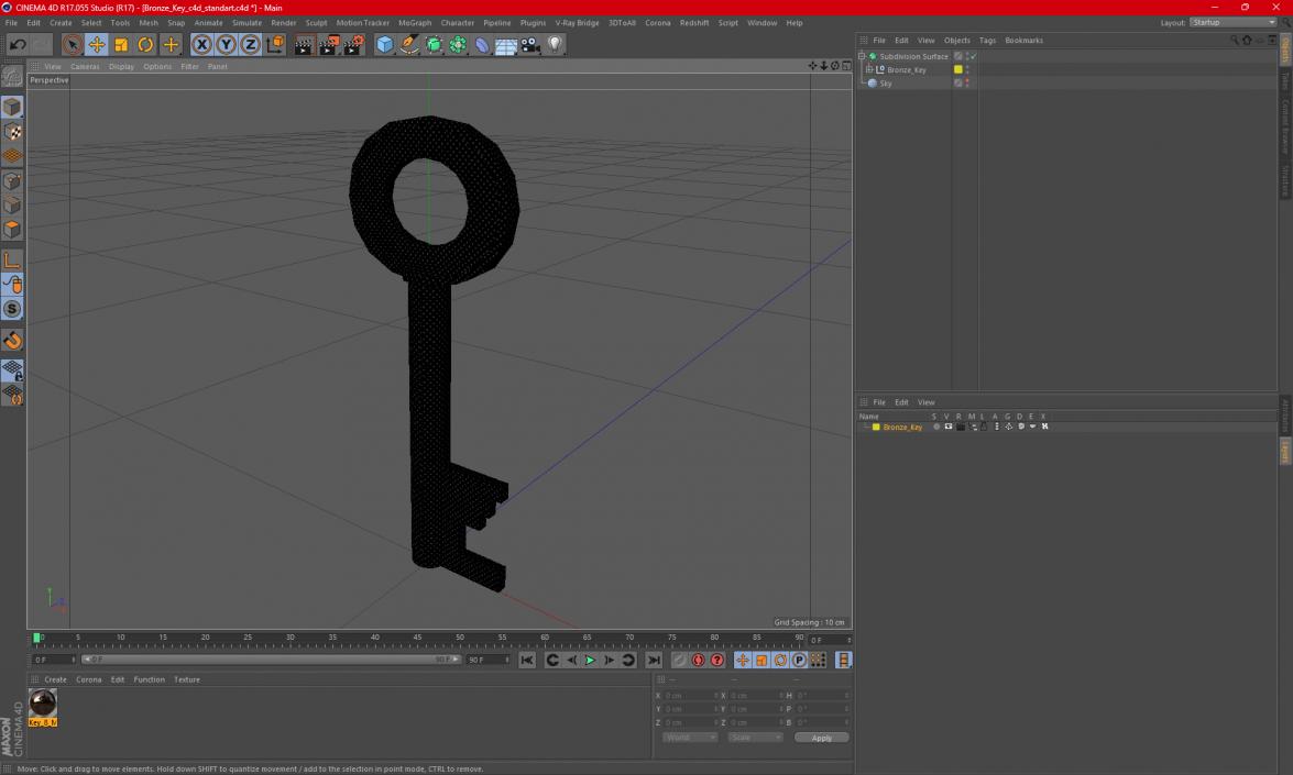 Bronze Key 2 3D