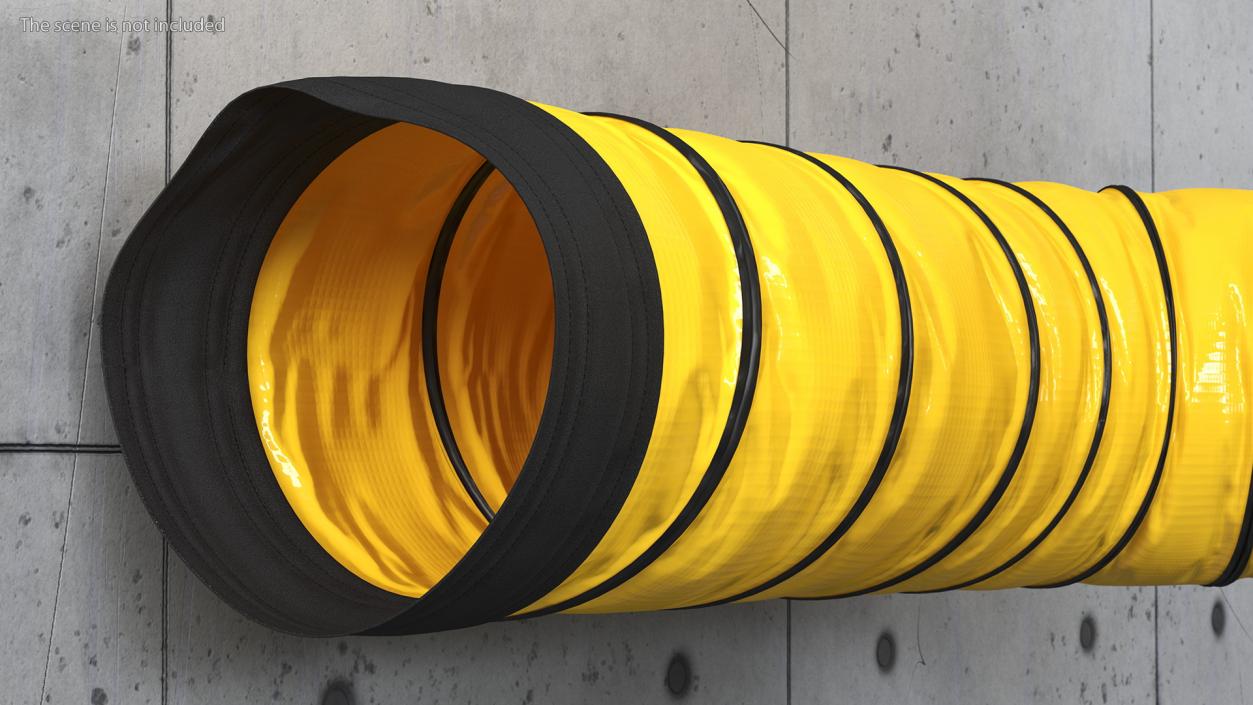 3D model Neoprene Coated Polyester Fabric Ducting Hose