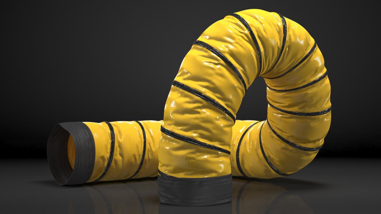 3D model Neoprene Coated Polyester Fabric Ducting Hose