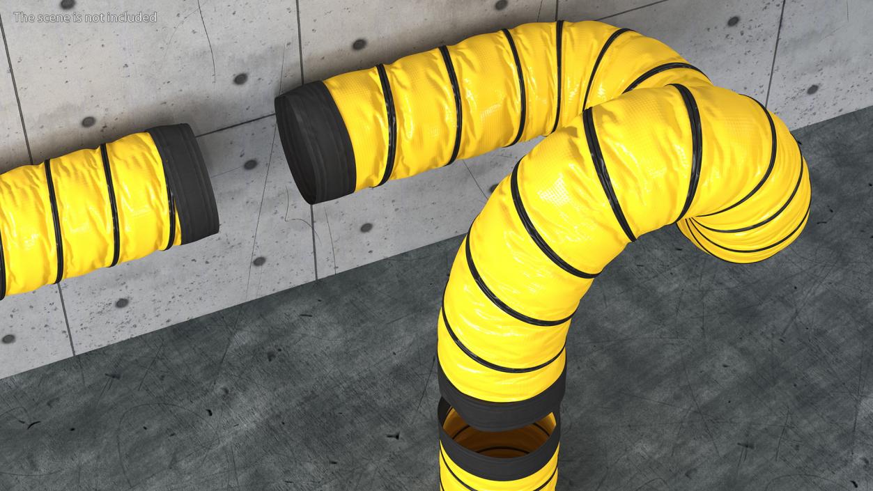 3D model Neoprene Coated Polyester Fabric Ducting Hose