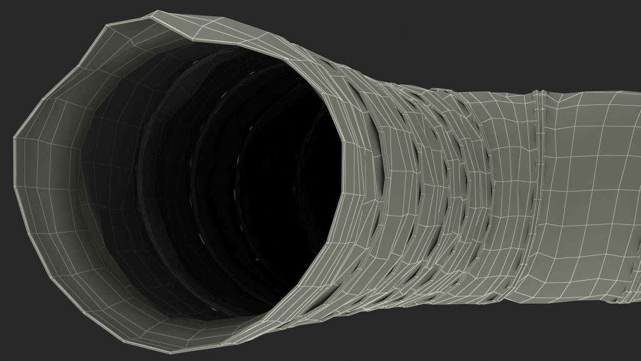 3D model Neoprene Coated Polyester Fabric Ducting Hose