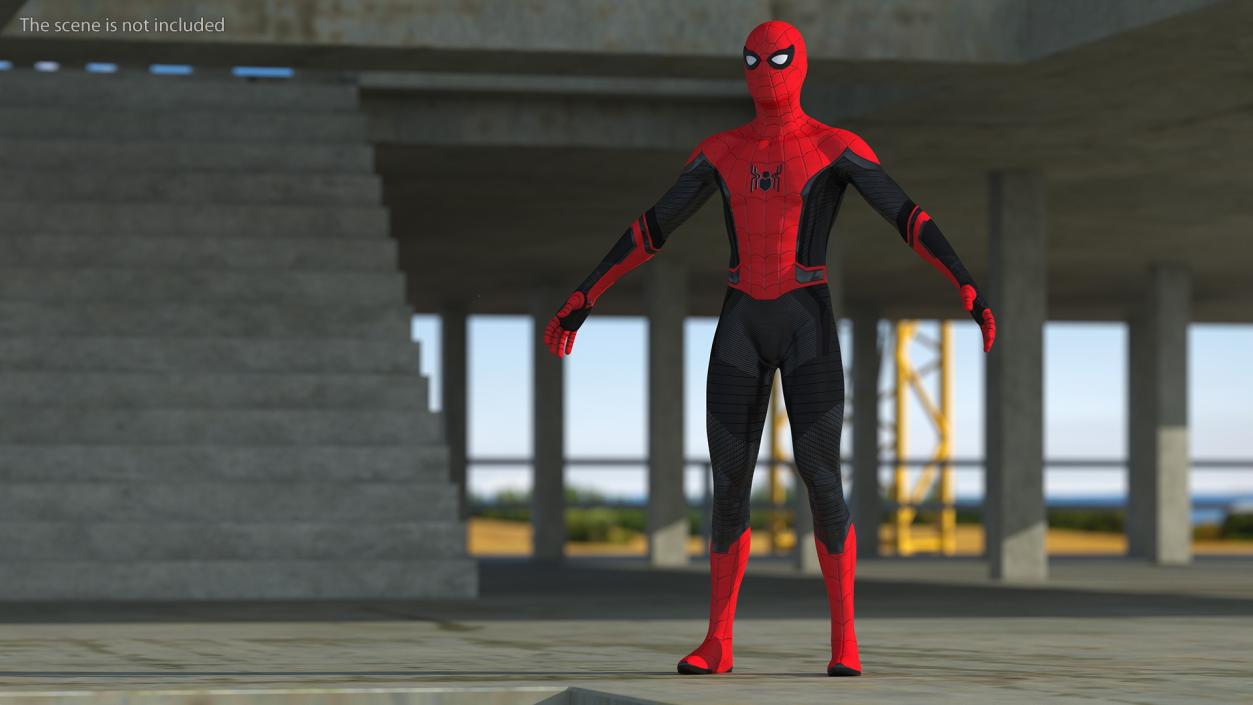 3D Spider Man Neutral Pose model