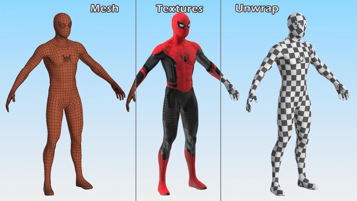 3D Spider Man Neutral Pose model