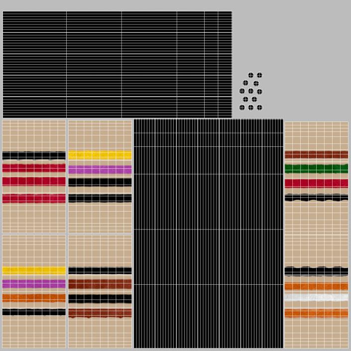 3D model Axial Lead Metal Film Resistors Set