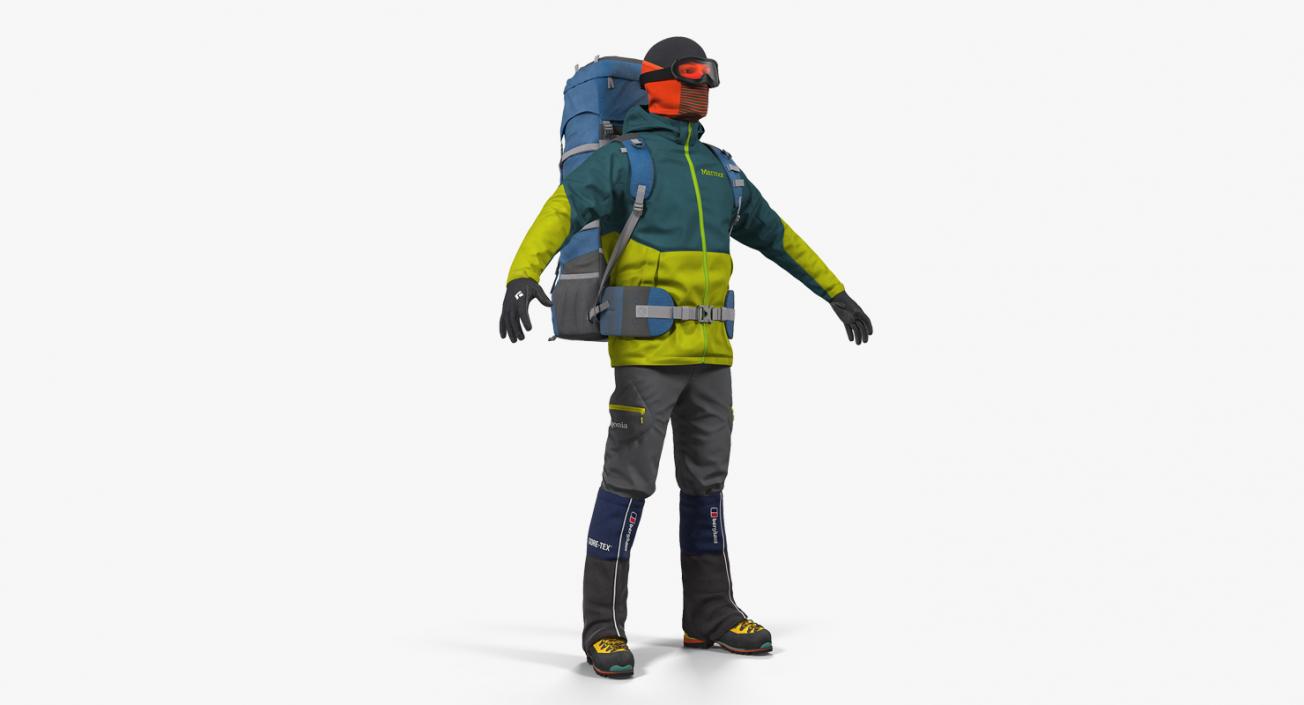 3D Man Traveler with Backpack