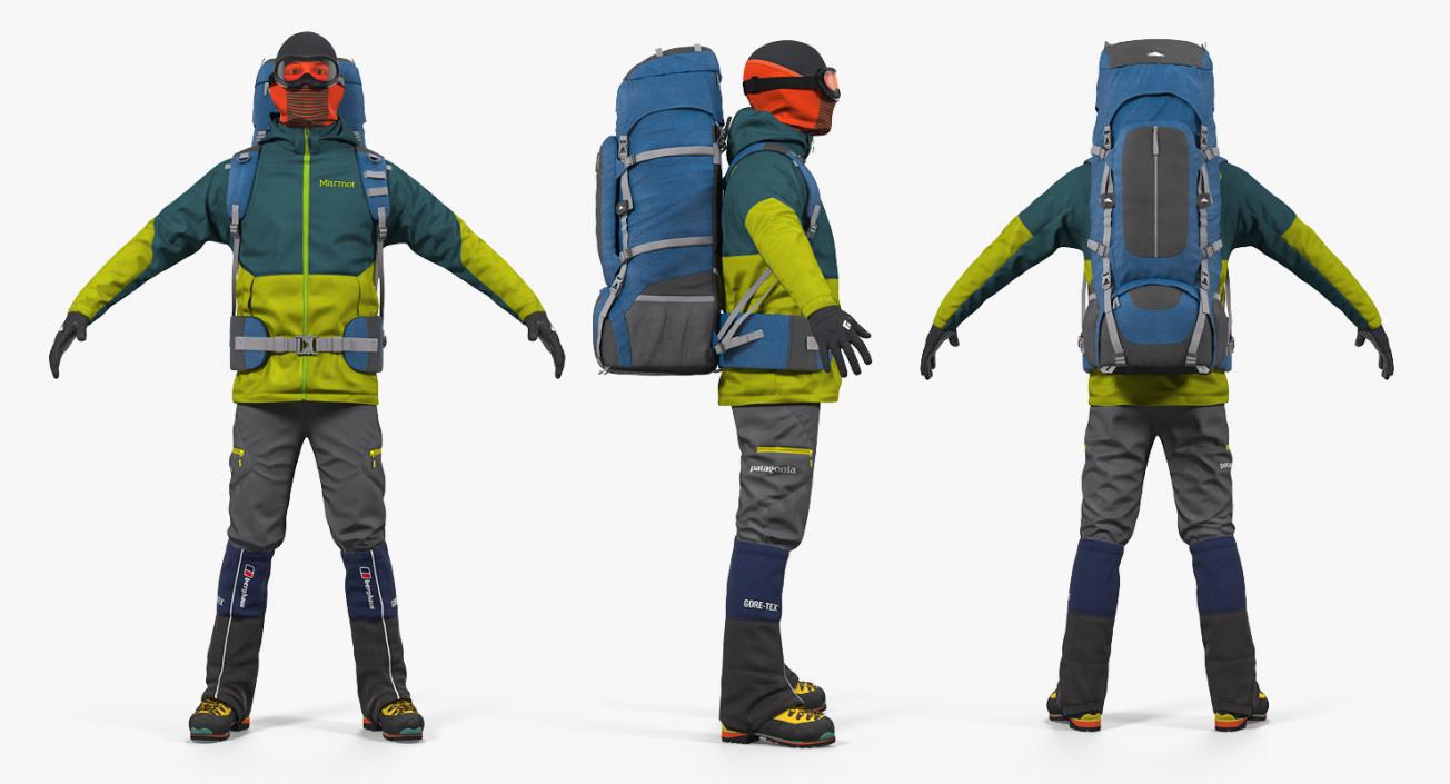 3D Man Traveler with Backpack