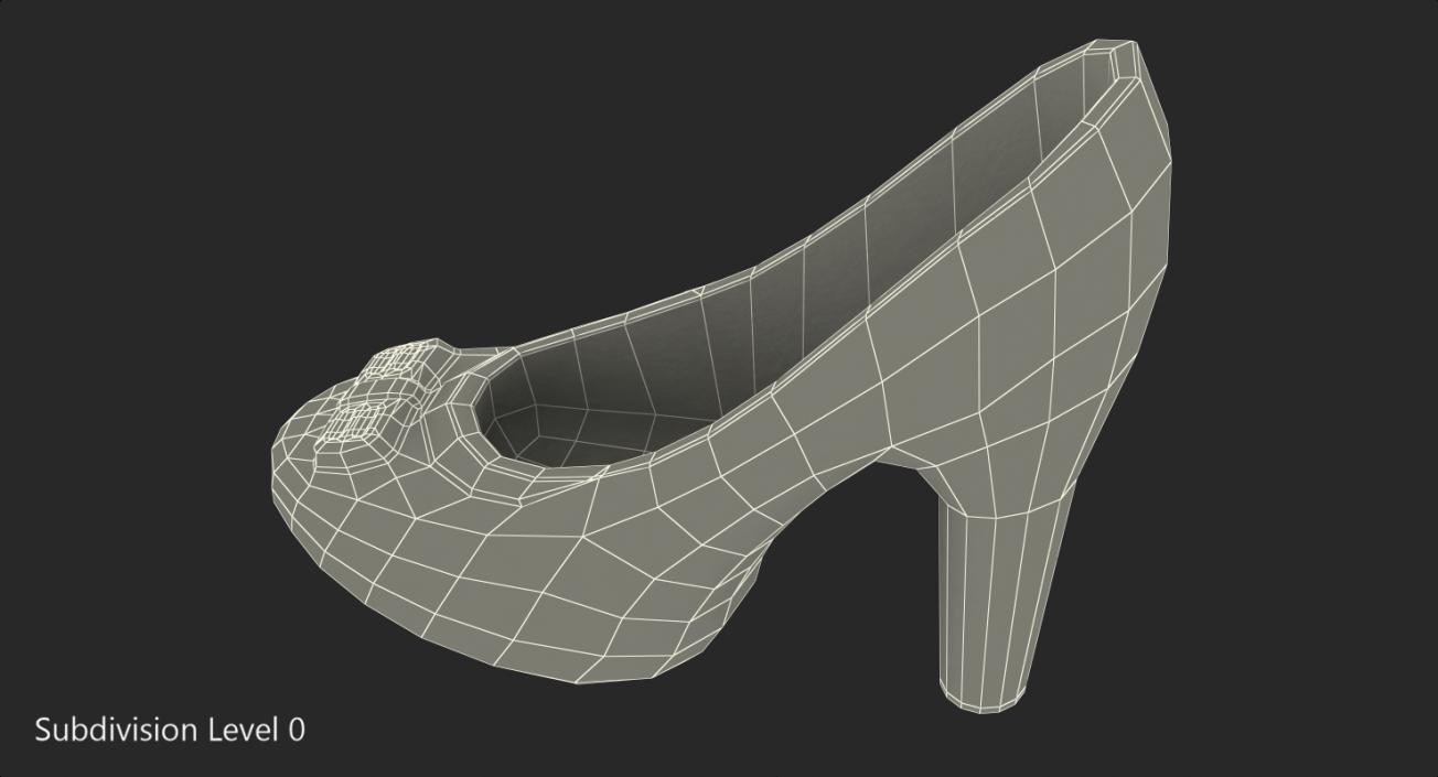 Glass Slipper Shoes 3D model