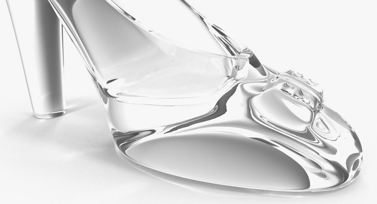 Glass Slipper Shoes 3D model