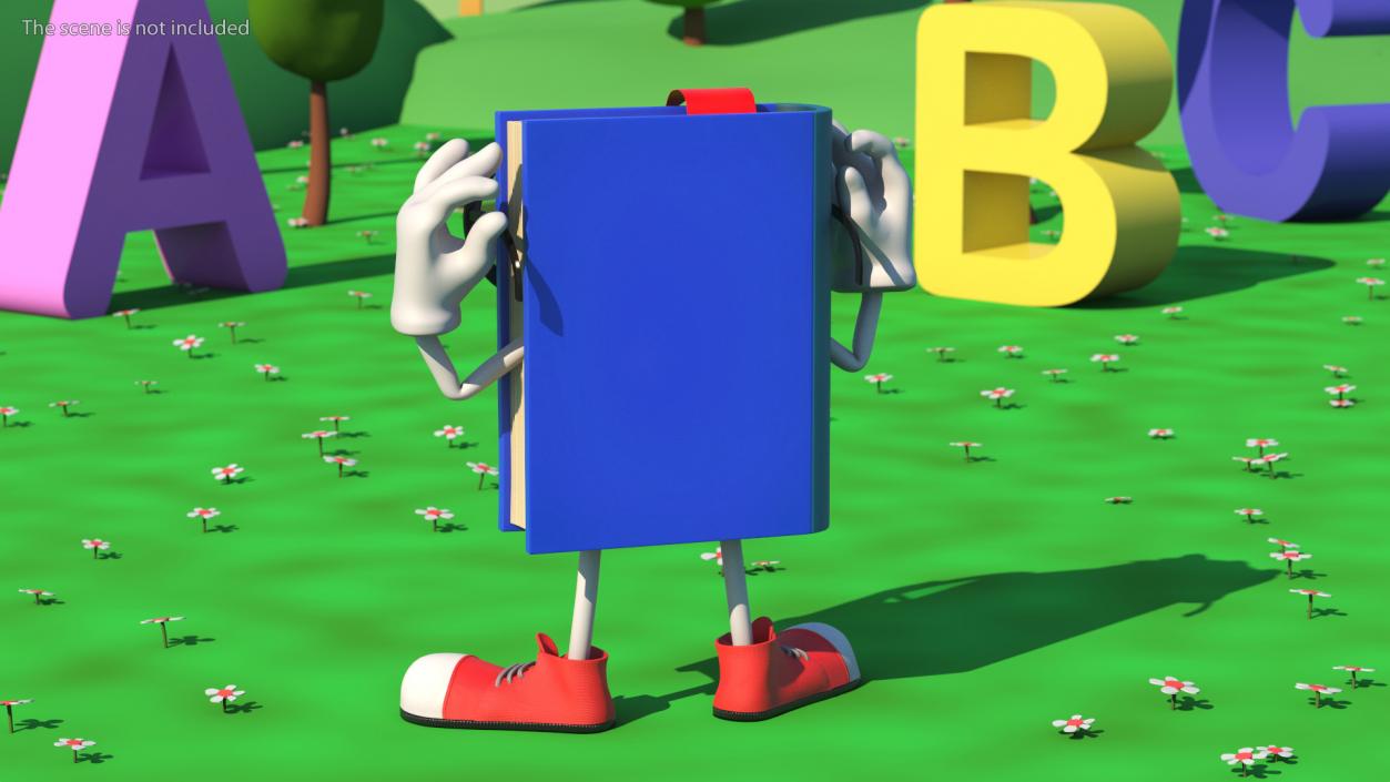 3D model Blue Book Character Weary Pose